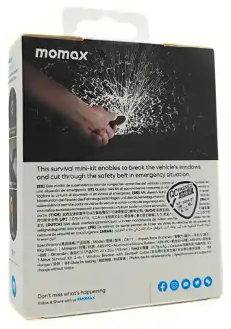 کیت نجات شیشه شکن مومکس Momax 1-Move Survival Kit CR11 (E)