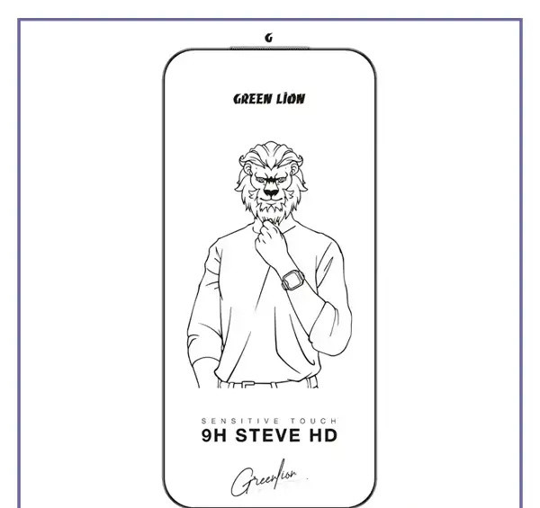 گلس آیفون 17 پرو گرین لاین Green Lion 9H Steve HD iPhone 17 Pro GN9HSGL17PCL (E)