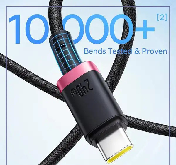 کابل شارژ دو سر تایپ سی 1 متر بیسوس Baseus Dura 240W Charging Data Cable CB000169 (E)