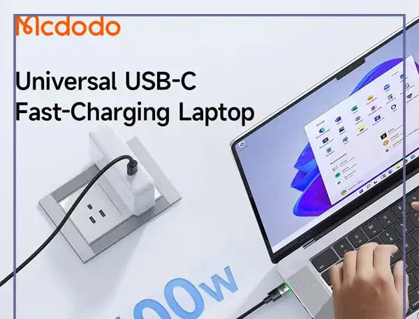 کابل شارژ چند سر تایپ سی 100 وات 1.5 متر مک دودو Mcdodo 2in1 Cable CA-6740 (E)