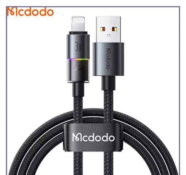 کابل شارژ لایتنینگ 1.2 متر مک دودو Mcdodo Colorful Lights Lightning Cable CA-8170 (E)