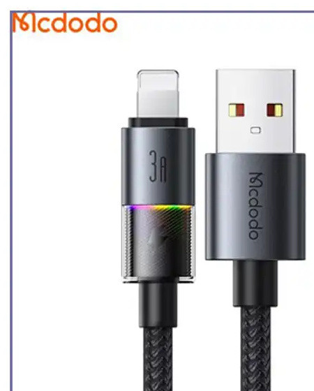 کابل شارژ لایتنینگ 1.2 متر مک دودو Mcdodo Colorful Lights Lightning Cable CA-8170 (E)