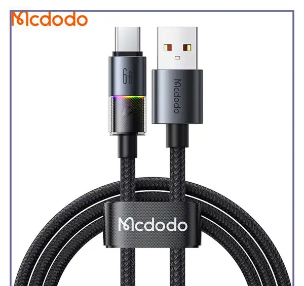 کابل شارژ تایپ سی 1.2 متر مک دودو Mcdodo Colorful Lights Type-C Cable CA-8180 (E)