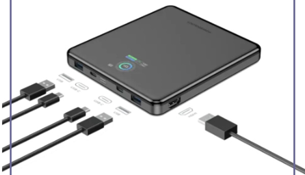 پاور بانک 20000 و هابHDMI پاورولوژی Powerology VoltStream Power Bank PPBCHA89BK (E)
