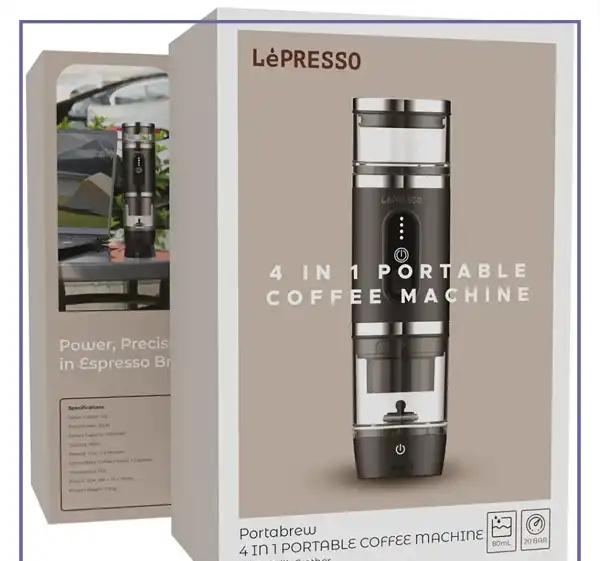 اسپرسوساز اسپرسو ساز و فوم ساز شیر لپرسو Lepresso Coffee Machine with Milk Frother LPCFFM4IN1BK (E)