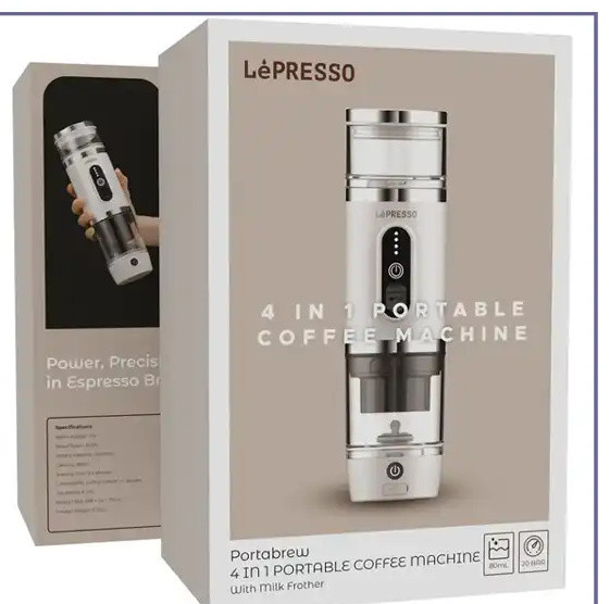 اسپرسوساز اسپرسو ساز و فوم ساز شیر لپرسو Lepresso Coffee Machine with Milk Frother LPCFFM4IN1BK (E)
