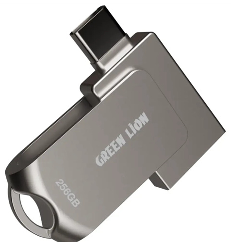 مبدل فلش او تی جی دوکاره 256 گیگ گرین لاین Green Lion 2 in 1 OTG GN2N1FL256SL (E)