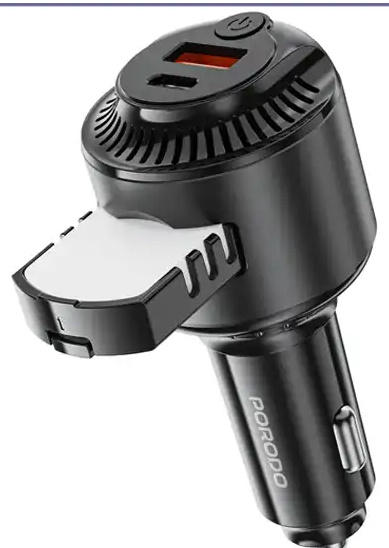 شارژر فندکی 75 وات و خوشبوکننده هوا پرودو Porodo MistCharge Car Charger with Air Diffuser PDC40BK (E)
