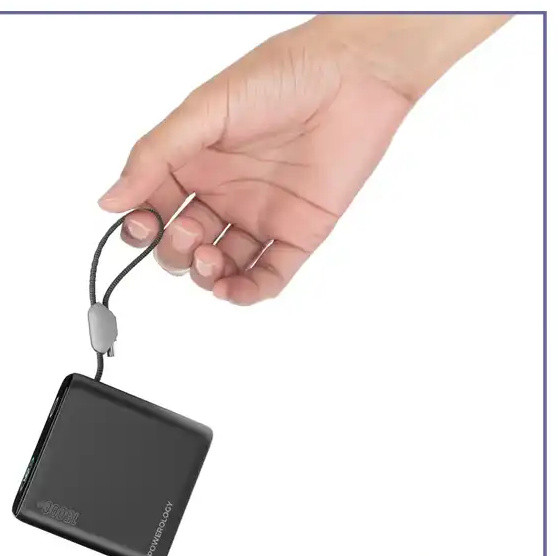 پاوربانک 45 وات 15000 با کابل تایپ سی پاورولوژی Powerology Mini Power Bank PPBCHA60BK (E)