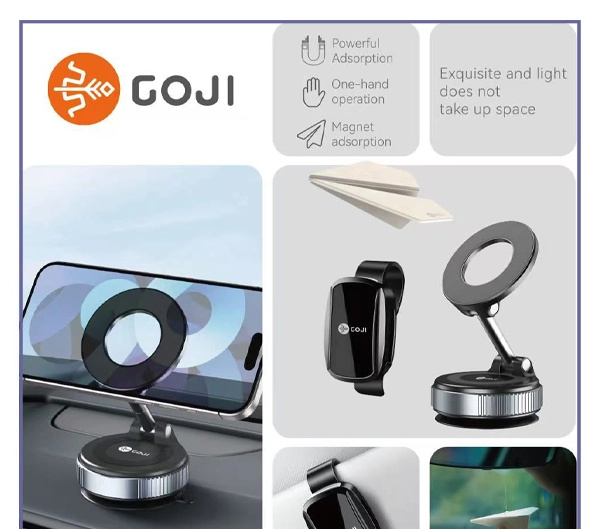 کیت هولدر و گیره عینک و خوشبو گننده گوجی Goji 3in1 car kit (E)