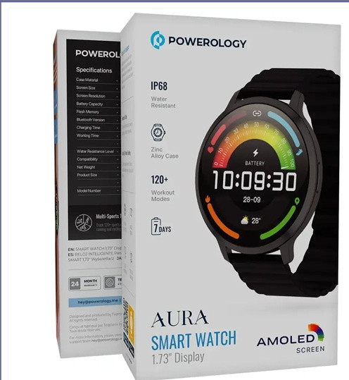 ساعت هوشمند پاورولوژی Powerology Aura Smart Watch PSWASW1801H (E)