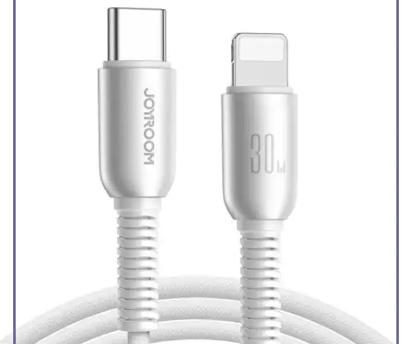 کابل شارژ تایپ سی به لایتنینگ 1.2 متر جویروم Joyroom Type-C To Lightning 1.2M Data Cable S-A51 (E)
