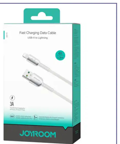 کابل شارژ لایتنینگ 1.2 متر جویروم Joyroom Lightning 1.2M Data Cabel S-A51 (E)