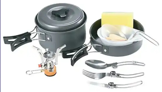 ست 10 تیکه ظروف کمپینگ گرین لاین Green Lion 10in1 Camping Cookware GN10N1COOKBK (E)