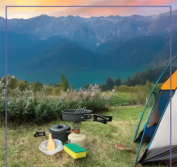 ست 10 تیکه ظروف کمپینگ گرین لاین Green Lion 10in1 Camping Cookware GN10N1COOKBK (E)