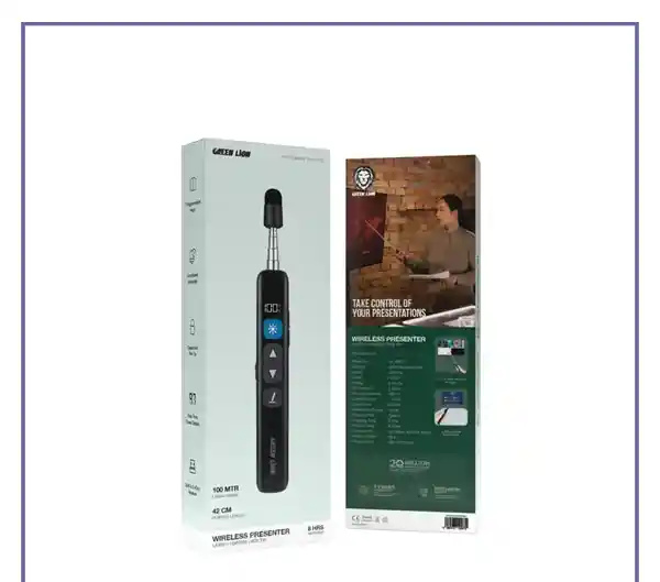 پوینتر پرزنتر بیسیم گرین لاین Green Lion Wireless Presenter Pointer GNWSPRWRPBK (E)