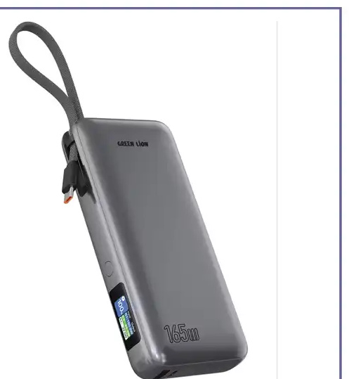 پاروبانک 165 وات 20000 با کابل تایپ سی گرین لاین Green Lion Tron X Power Bank GNTRX20P165GY (E)