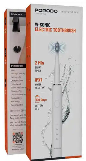 مسواک برقی پرودو Porodo W-Sonic Electric Toothbrush PDLFST905 (E)