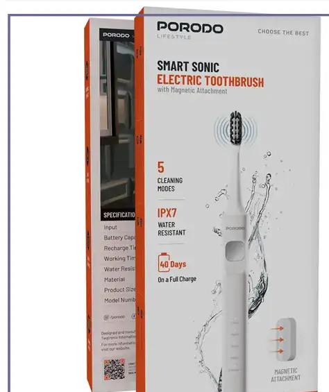 مسواک برقی هوشمند پرودو Porodo Smart Sonic Electric Toothbrush PDLFSTETBWH (E)