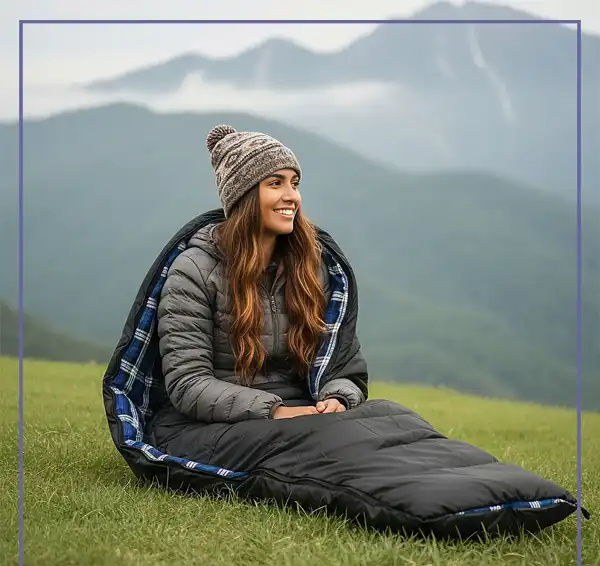 کیسه خواب کمپینگ گرین لاین Green Lion Sleep Mate Camping Sleeping Bag GNSMCPSLBGBK (E)