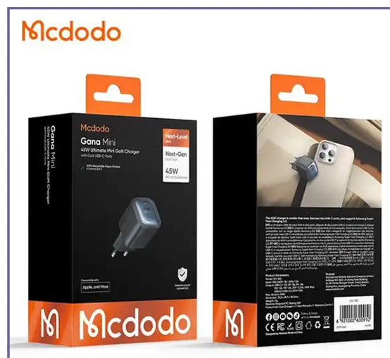 آداپتور دو پورت 45 وات مک دودو Mcdodo Gana Mini Charger CH-100 (E)