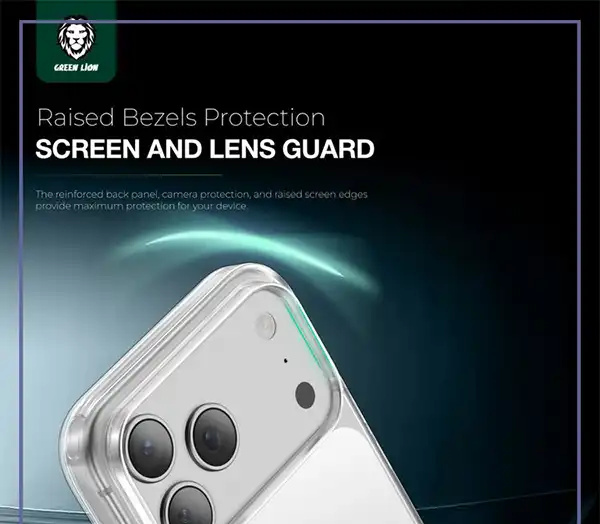 قاب محافظ آیفون 17 پرو گرین لاین Green Lion Crystal Plus MasgSafe Case GNCRYP17PCL (E)