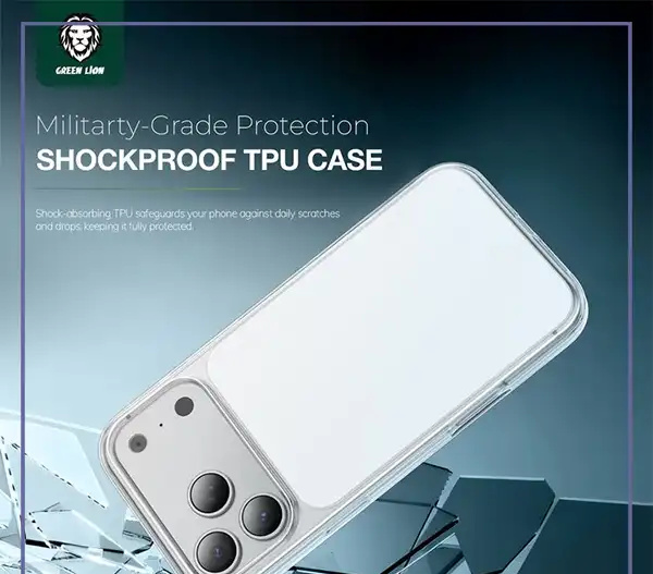 قاب محافظ آیفون 17 پرو گرین لاین Green Lion Crystal Plus MasgSafe Case GNCRYP17PCL (E)