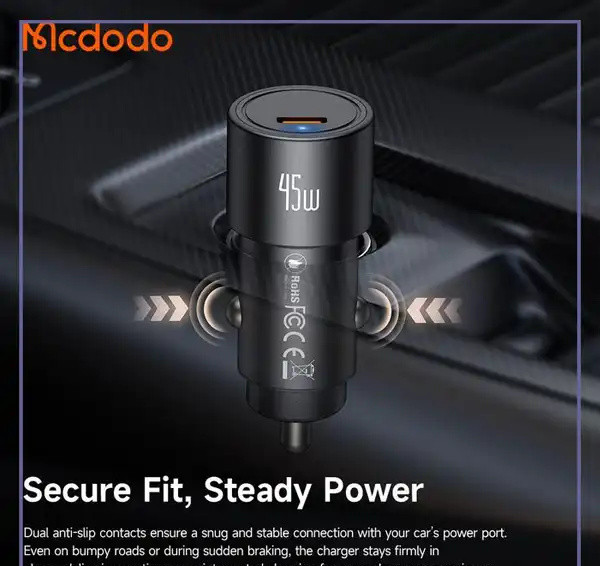 شارژر فندکی 45 وات مک دودو Mcdodo Obsidian Type-C Car Charger CC-5340 (E)