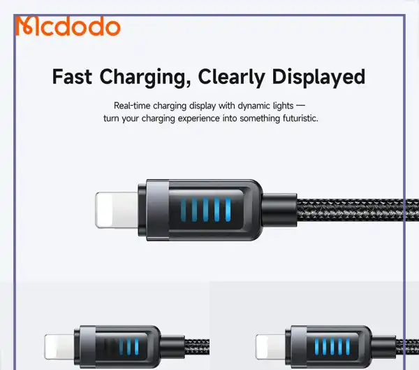 کابل شارژ لایتنینگ 12 وات مک دودو Mcdodo Cab Vision Cable CA-0320 (E)