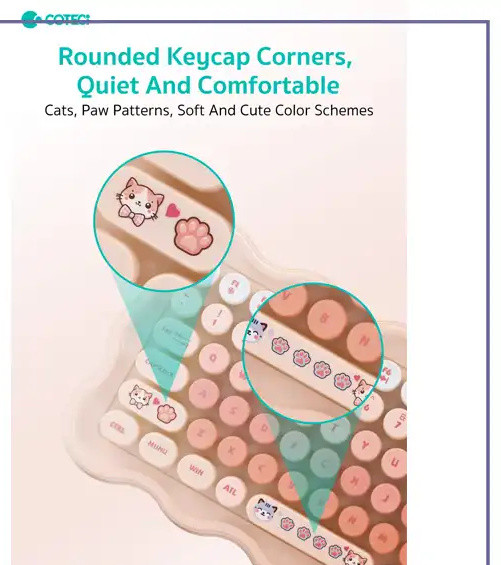 موس و کیبورد بی سیم کوتسی Coteci Mouse And Keyboard Set OF-056 (E)
