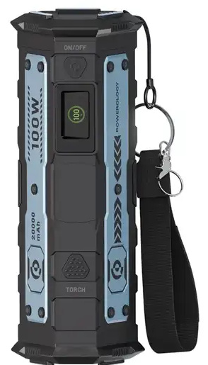 پاوربانک 20000 با چراغ قوه پاورولوژی Powerology TorchPower PPBCHA91BK (E)