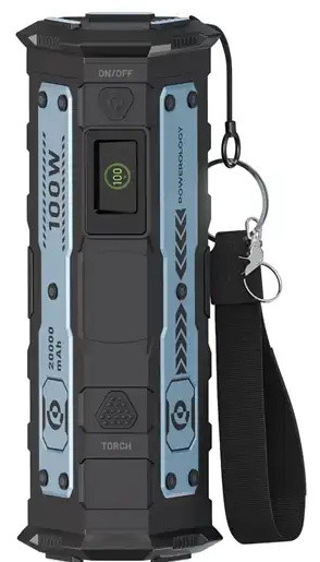 پاوربانک 20000 با چراغ قوه پاورولوژی Powerology TorchPower PPBCHA91BK (E)