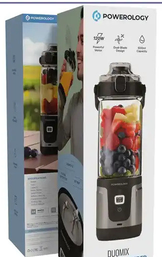 مخلوط کن و بلندر پاورولوژی Powerology Duomix Portable Blender PWPB27BK (E)