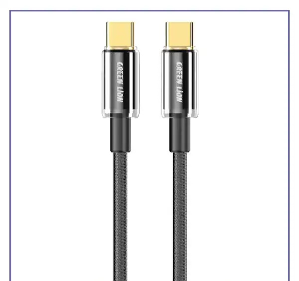کابل شارژ دو سر تایپ سی 1 متر گرین لاین Green Lion USB-C to USB-C Tough Cable GNTPTGH60CTCBK (E)