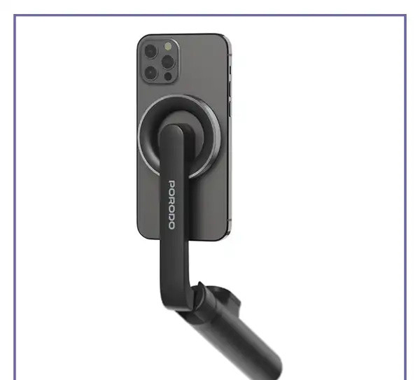 مونوپاد و سه پایه مگنتی پرودو Porodo Magsafe Selfie Tripod PDMGS64BK (E)