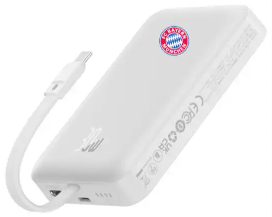 پاروبانک وایرلس 10000 با کابل تایپ سی بیسوس Baseus Magnetic Power Bank PPCXM10T (E)
