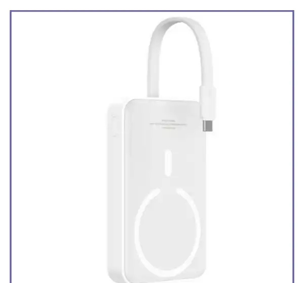پاروبانک وایرلس 10000 با کابل تایپ سی بیسوس Baseus Magnetic Power Bank PPCXM10T (E)