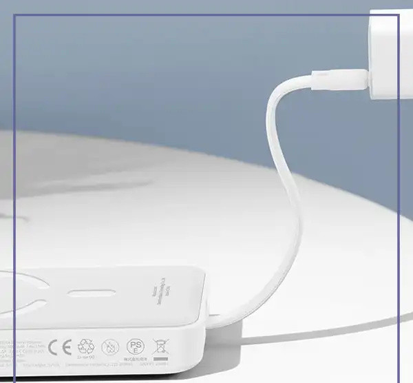 پاروبانک وایرلس 10000 با کابل تایپ سی بیسوس Baseus Magnetic Power Bank PPCXM10T (E)