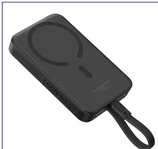 پاروبانک وایرلس 10000 با کابل تایپ سی بیسوس Baseus Magnetic Power Bank PPCXM10T (E)