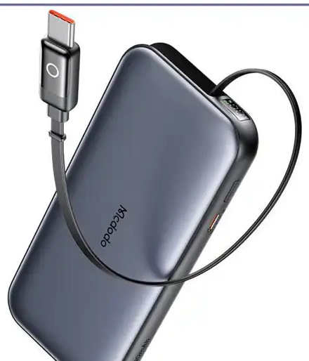 پاوربانک 45 وات 10000 با کابل تایپ سی جمع شونده مک دودو Mcdodo Power Bank MC-5920 (E)
