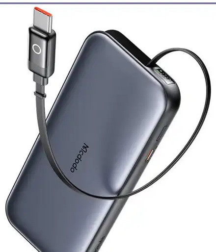 پاوربانک 45 وات 10000 با کابل تایپ سی جمع شونده مک دودو Mcdodo Power Bank MC-5920 (E)