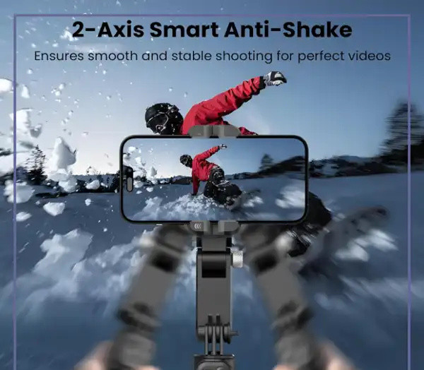 گیمبال و استبلایزر با قابلیت ردیابی 360 درجه RTAKO AI Tracking Anti-Shake Gimbal Stabilizer Q19 (E)