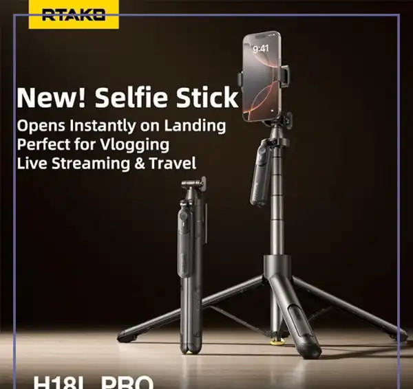 مونوپاد و سه پایه شاتر دار رتاکو RTAKO Secendary Handle Selfie Stick H18L PRO (E)