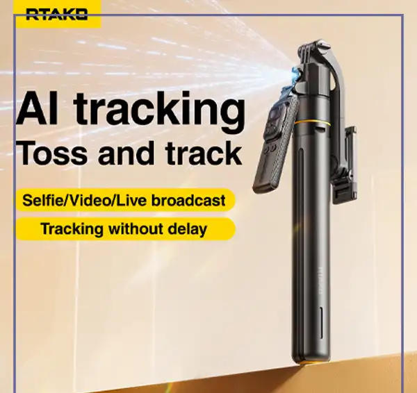 مونوپاد و سه پایه با قابلیت ردیابی 360 درجه رتاکو Rtako AI Follow-UP TT07 Diudiu Pole (E)