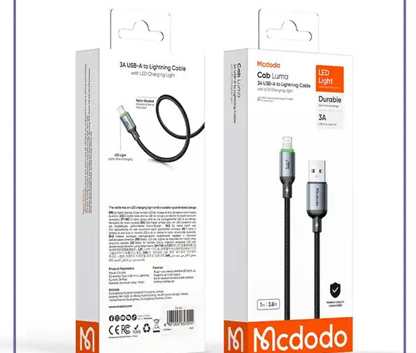 کابل شارژ لایتنینگ 2 متر مک دودو Mcdodo Cab Luma USB-A To Lightning Cable CA-6541 (E)