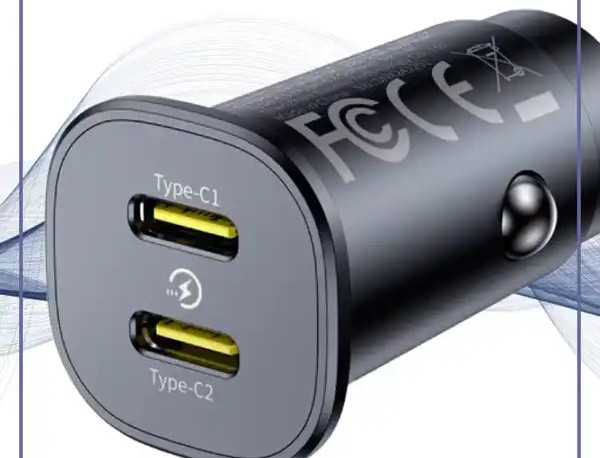 شارژر فندکی دو پورت تایپ سی 30 وات بیسوس Baseus GoTrip DP1 Car Charger BS-C15C2 (E)