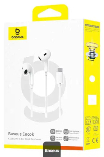 هندزفری سیمی تایپ سی بیسوس Baseus Encok CZ19 USB-C Wired Earphones (E)