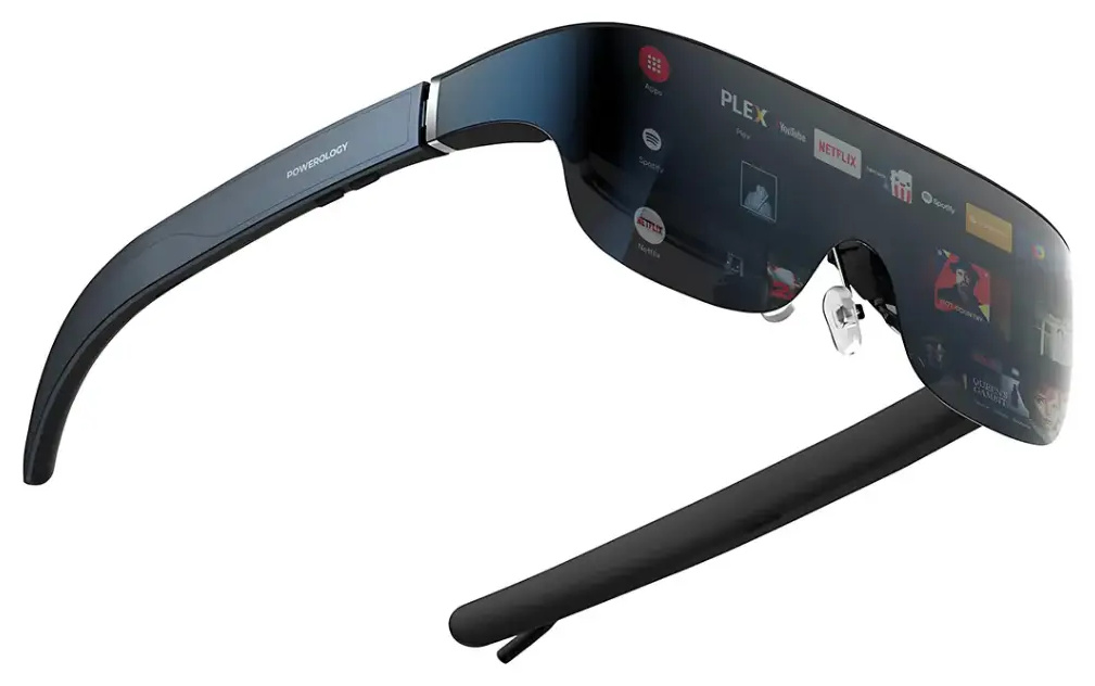 عینک 3 بعدی هوشمند پاورولوژی Powerology 2/3D Ultra AR Movie Glass 1080P 120″ PSM014 (E)