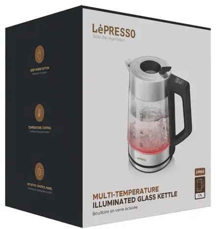 کتری برقی لپرسو LePresso Multi-Temperature Illuminated Glass Kettle LPCFFM0008 (E)