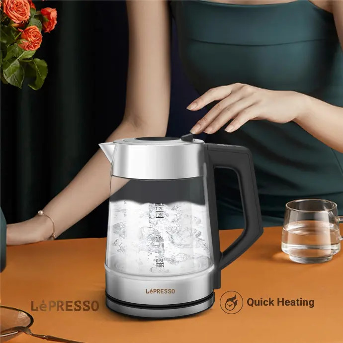 کتری برقی لپرسو LePresso Multi-Temperature Illuminated Glass Kettle LPCFFM0008 (E)